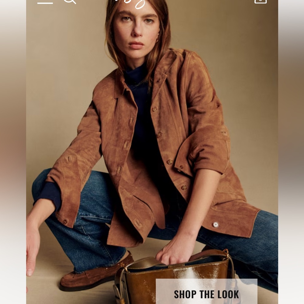 Sezane suede will jacket size small